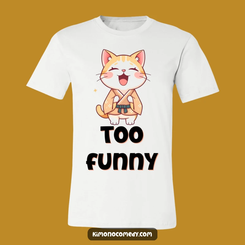 Funny Kawaii Cat Kimono T-Shirt: Hilarious Laugh, Great Funny Gift!