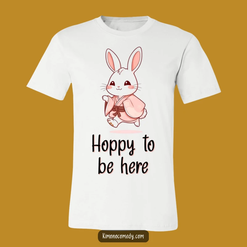 Funny Rabbit Kimono T-Shirt: Express Joyful Style with Hoppy Fashions