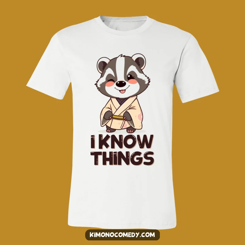 Funny Badger Kimono T-Shirt: Show Off Your Playful Side with This Humorous Tee