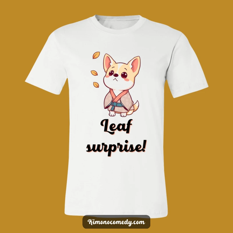 Funny Surprised Dog Kimono Tee: Alert Canine Shirt, Awesome Funny Gift