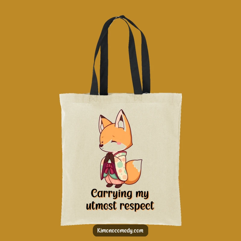 Funny Kawaii Fox Kimono Tote Bag: Stylish & Humorous Everyday Carry