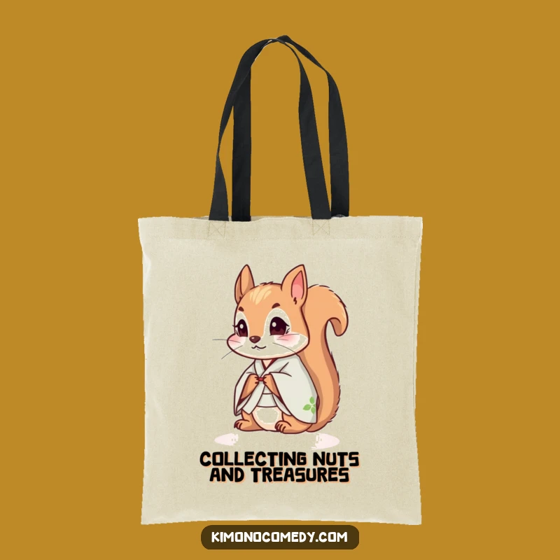 Funny Squirrel Kimono Tote Bag: Carry Your Curiosity and Essentials with Humor