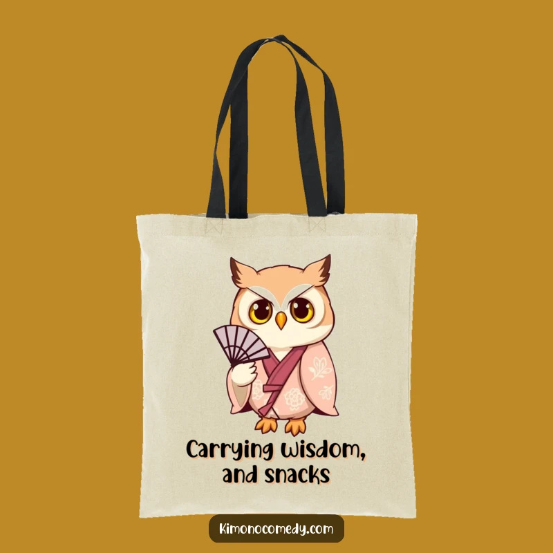 Funny Owl Kimono Tote Bag: Carry Your Essentials in Humorous and Stylish Fashion