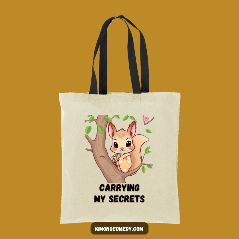 Funny Squirrel Kimono Tote Bag: Carry Your Style with Curiosity!